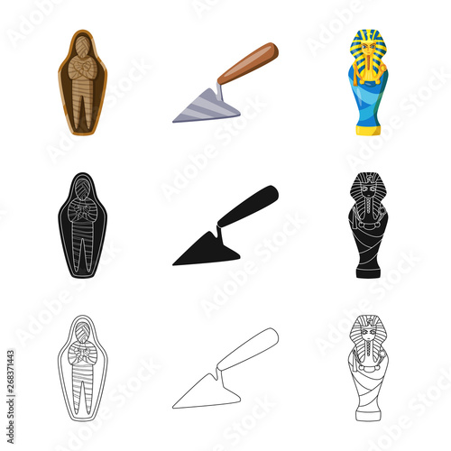 Vector design of story and items symbol. Set of story and attributes  stock vector illustration.