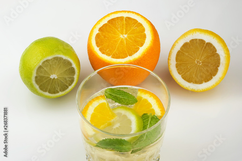 Glass of drink with citrus juice © aviavlad
