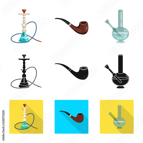 Isolated object of refuse and stop icon. Set of refuse and habit vector icon for stock.