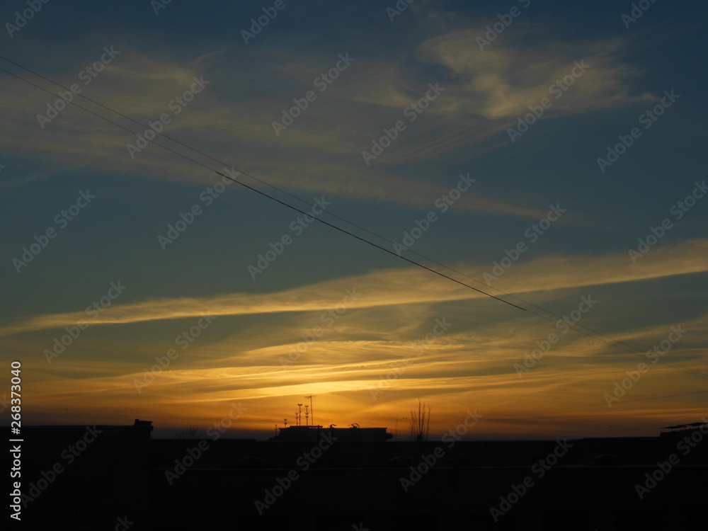 Fototapeta premium sunset in the mountains