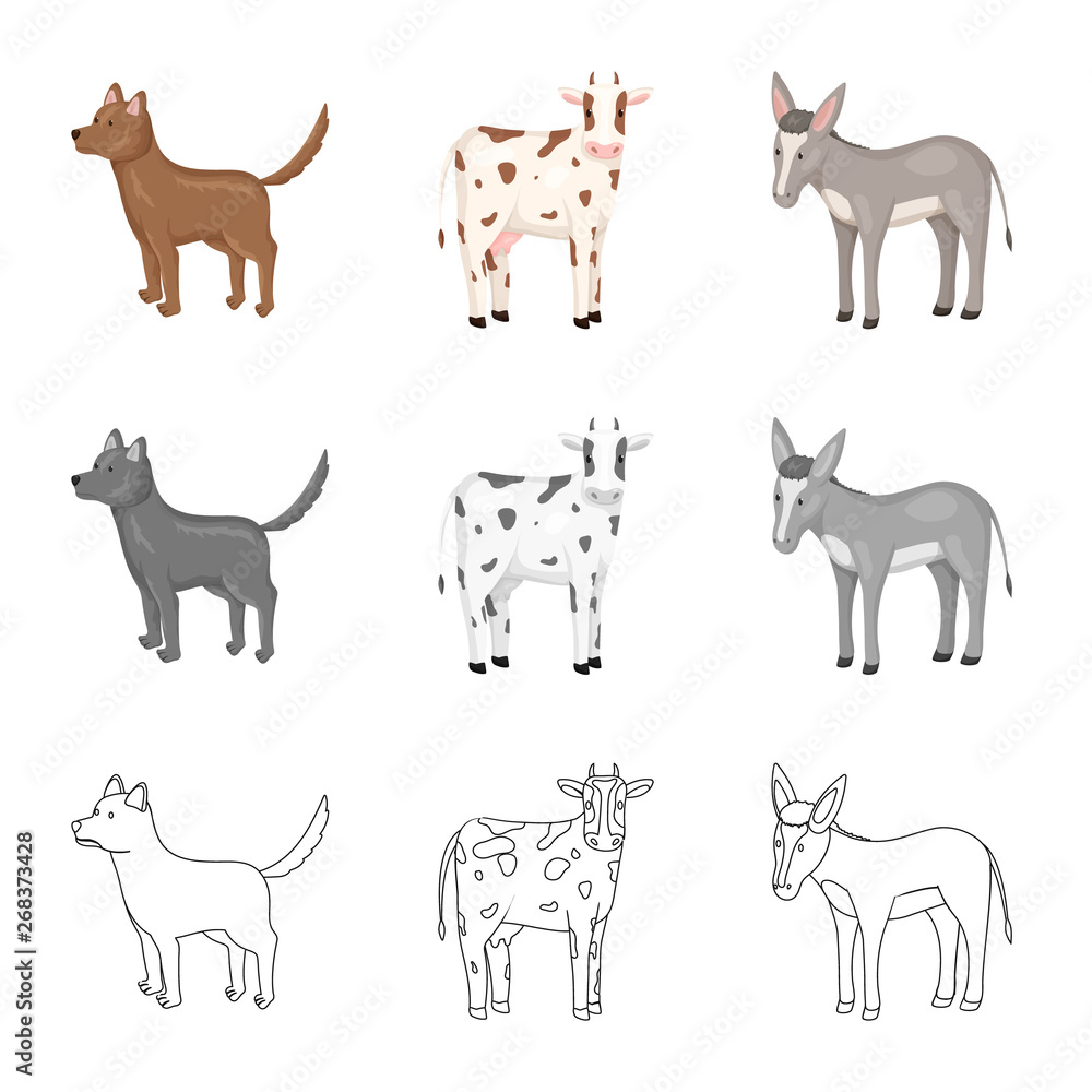 Isolated object of breeding and kitchen symbol. Collection of breeding and organic stock vector illustration. Isolated object of breeding and kitchen symbol. Collection of breeding and organic stock vector illustration.