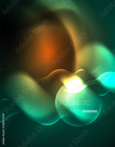 Neon lights vector abstract background
