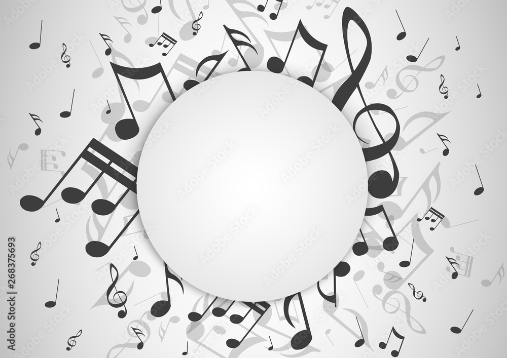 Obraz premium Frame with musical notes