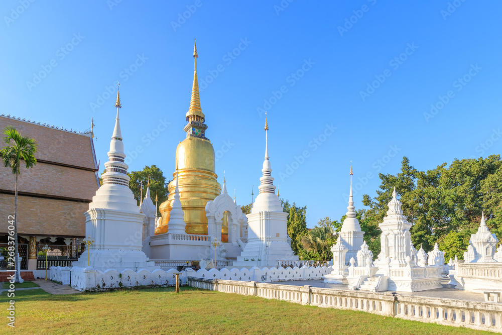 Pagodas at Wat Suan Dok Temple in Chiang Mai, North of Thailand Pagodas at Wat Suan Dok Temple in Chiang Mai, North of Thailand
