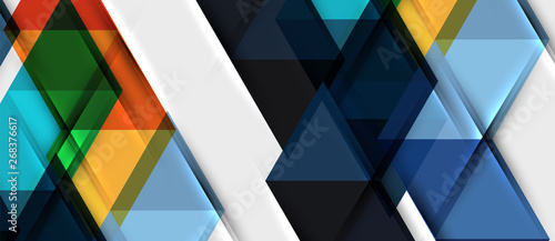 Triangle geometrical modern business presentation design template, abstract pattern for any background