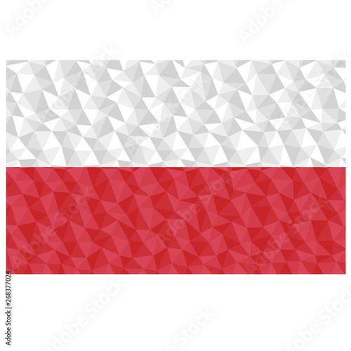Polish polygonal flag national symbol background low poly style vector illustration eps