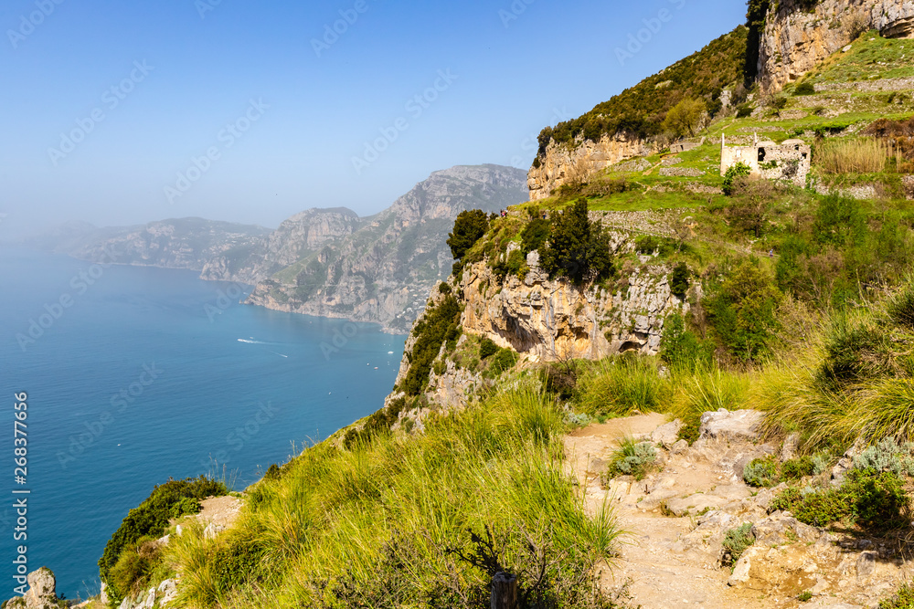 landscapes of the Trails of the Gods, on the Amalfi Coast, in southern Italy