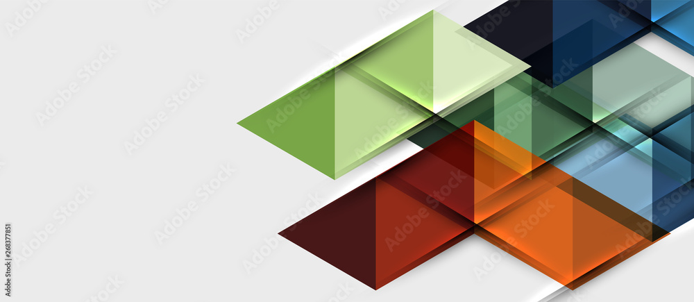 Triangle geometrical modern business presentation design template