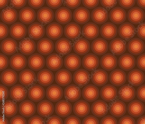 intage orange geometric cir...