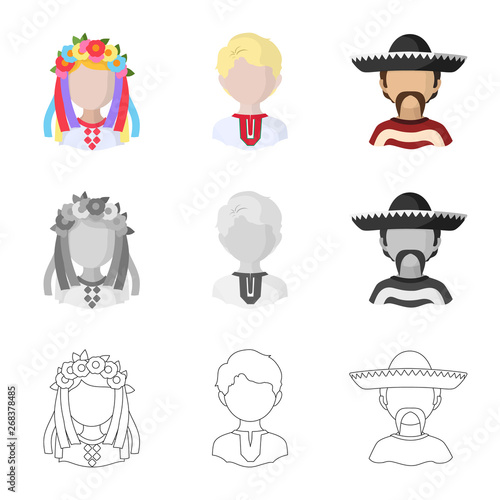 Vector design of imitator and resident icon. Collection of imitator and culture vector icon for stock.