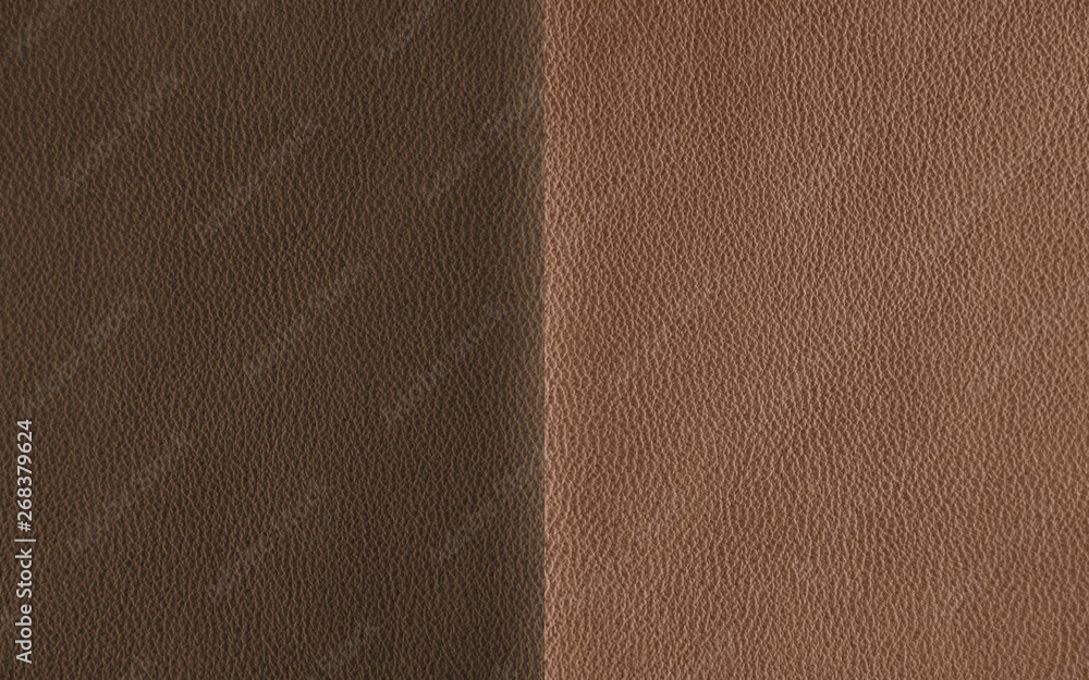 Fototapeta premium The texture of genuine leather. Impeccable and stylish background. Beautiful stylish background. Natural skin texture close up. Brown background. The structure of the leather material brown shades.