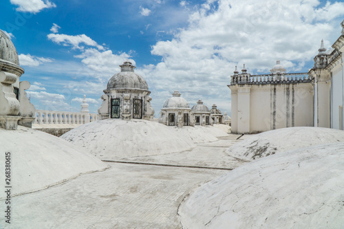 Panoramic view of the roof of Leon Cathedral, Nicaragua