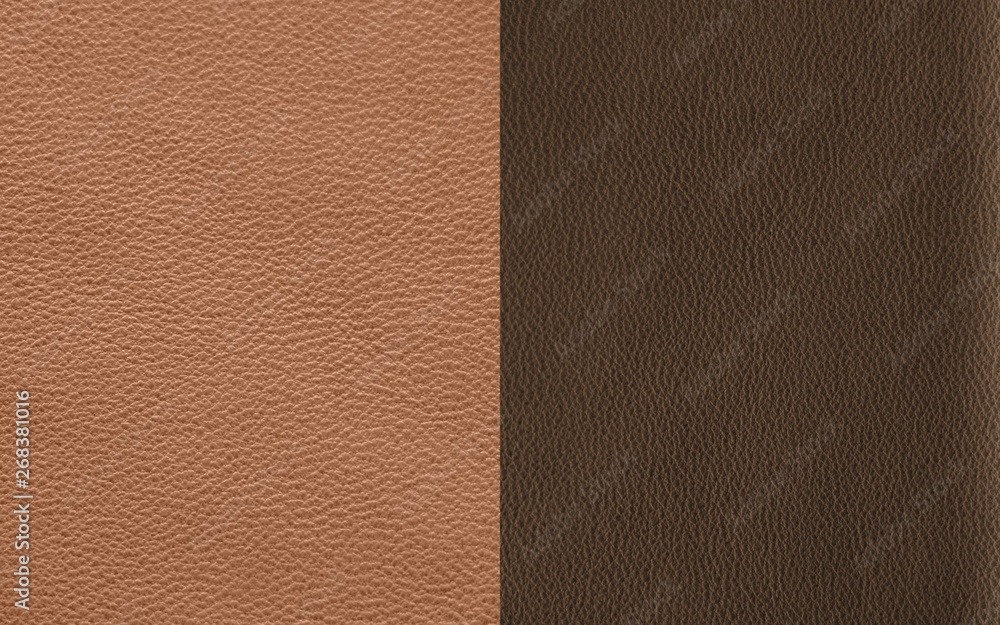 Fototapeta premium The texture of genuine leather. Impeccable and stylish background. Beautiful stylish background. Natural skin texture close up. Brown background. The structure of the leather material brown shades.