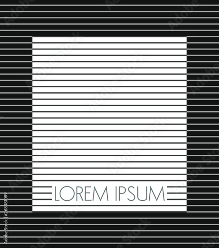 Abstract background with lines. Background with lines black and withe. Vintage background vector. Windows with lines. Sfondo vettore astratto con finestra e linee bianche e nere. Geometric background 