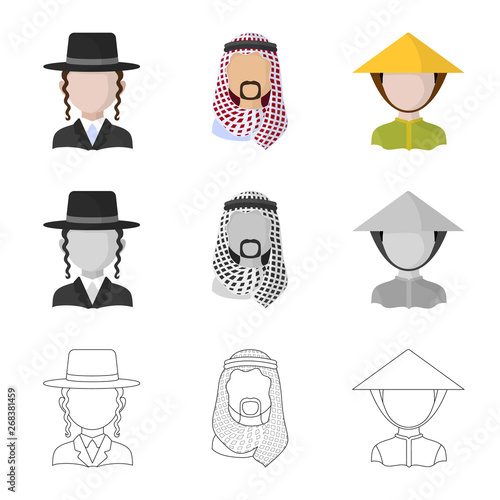 Vector illustration of imitator and resident sign. Collection of imitator and culture stock vector illustration.
