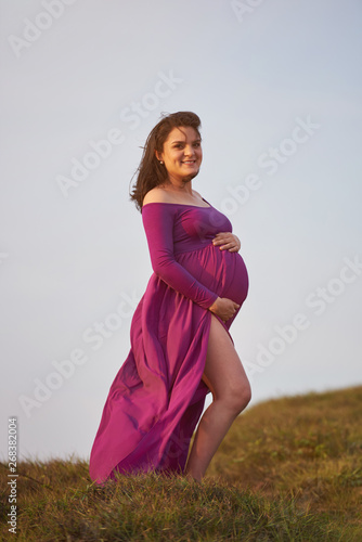 Pregnancy of young woman theme