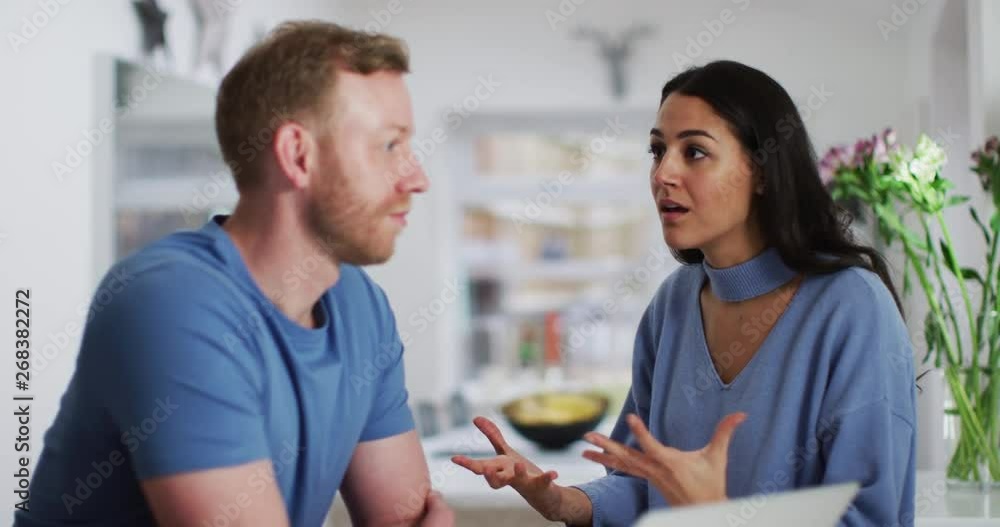 4K Couple having a disagreement with woman nagging & man looking fed up 4K Couple having a disagreement with woman nagging & man looking fed up