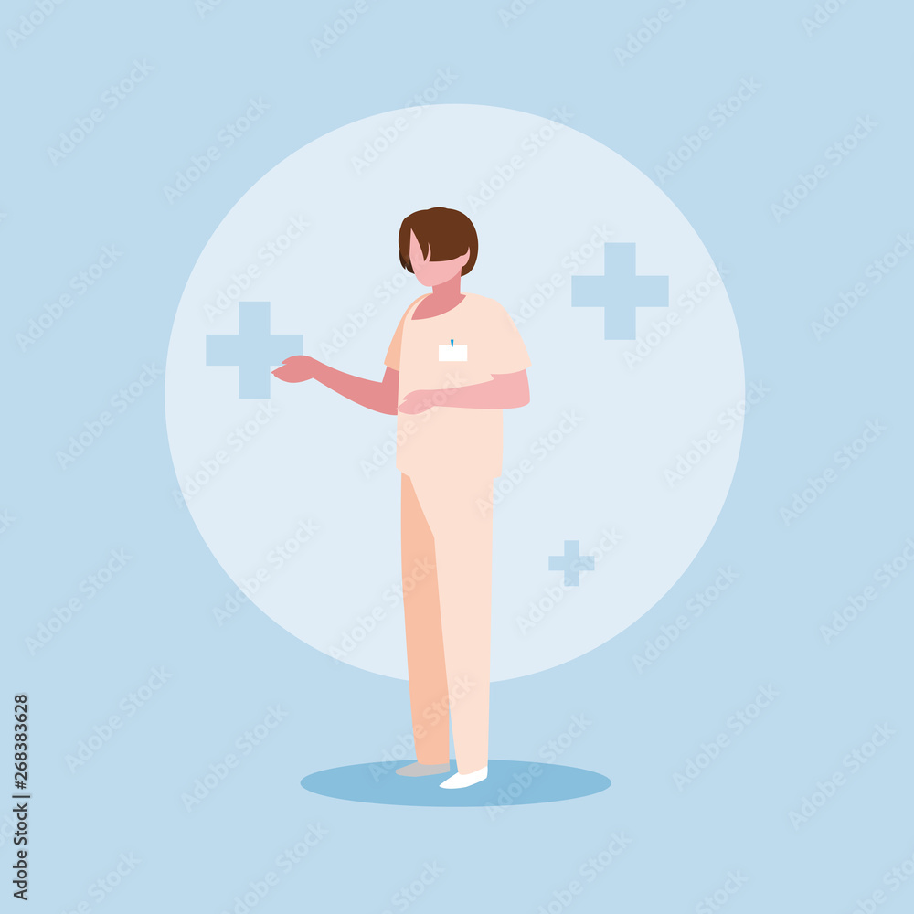 doctor profession with uniform avatar character doctor profession with uniform avatar character