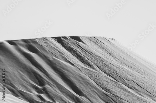 Black and white sand dune
