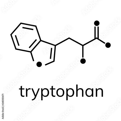 Tryptophan vector icon on white background