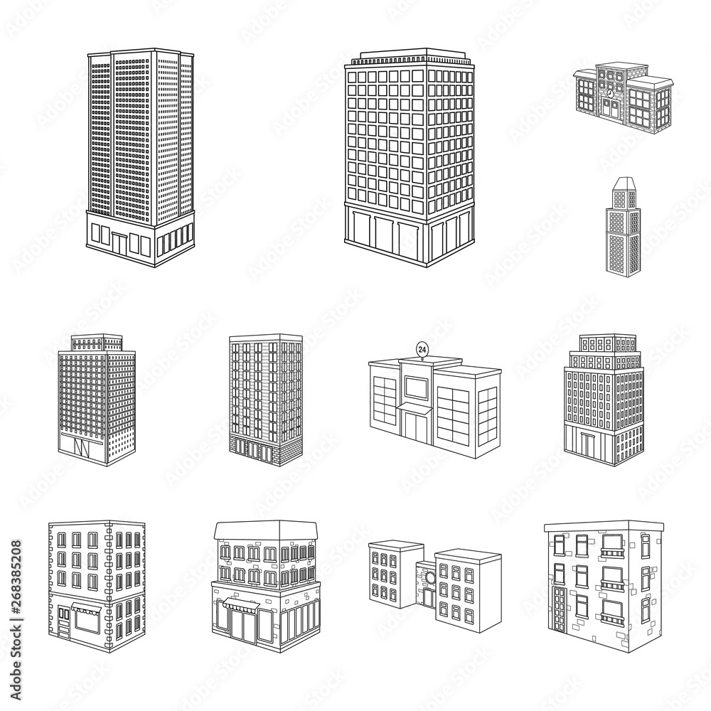 Isolated object of home and apartment icon. Collection of home and modern stock symbol for web. Isolated object of home and apartment icon. Collection of home and modern stock symbol for web.