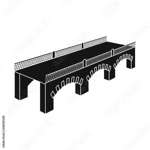 Vector design of bridge and relocation symbol. Collection of bridge and column stock vector illustration.