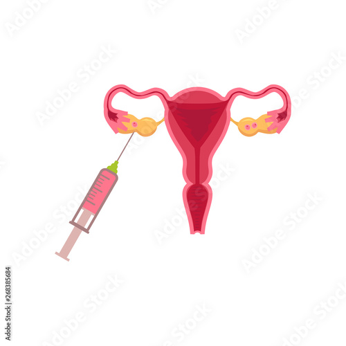 Artificial insemination and fertility treatment concept vector isolated on white.