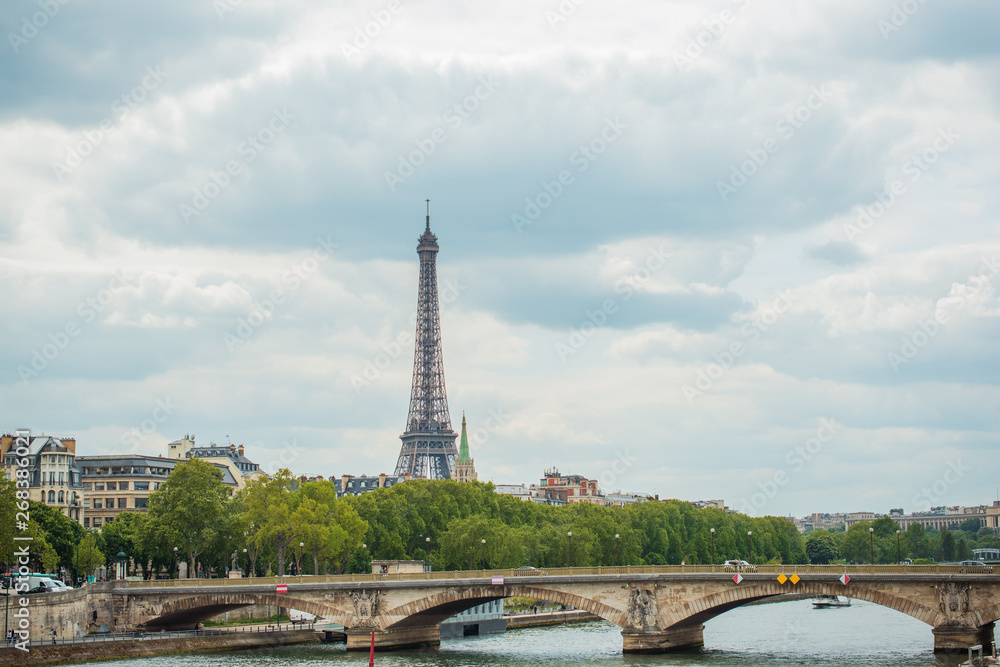 PARIS, FRANCE - MAY 12, 2019. Beautiful view of city streets, centre of city. Vacation in Paris