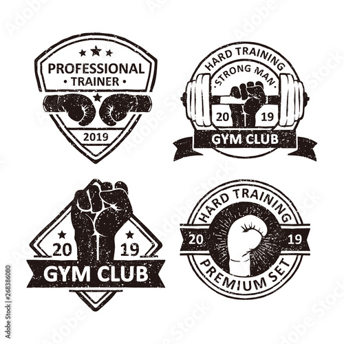 vintage gym club badges