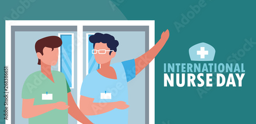 international nurse day with group of professionals
