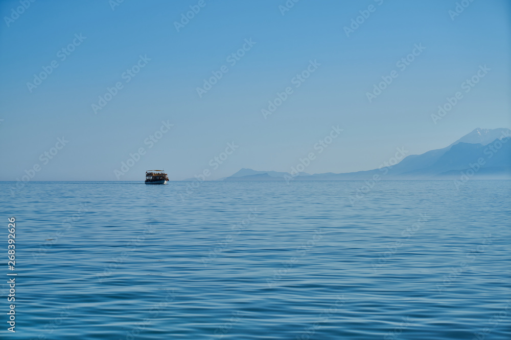 Blue sea and sky background