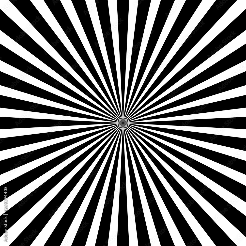 Fototapeta premium Starburst, sunburst background. Radial, circular, converging lines