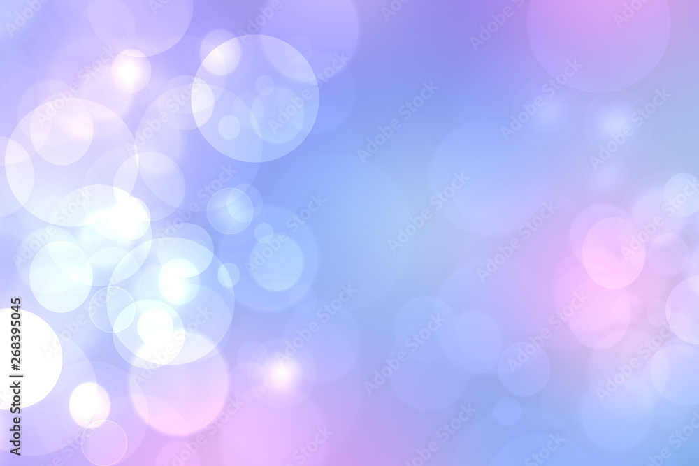 Abstract gradient of light blue pink pastel background texture with glowing circular bokeh lights. Beautiful colorful spring or summer backdrop. Abstract gradient of light blue pink pastel background texture with glowing circular bokeh lights. Beautiful colorful spring or summer backdrop.
