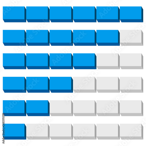 Progress bar, bar chart
