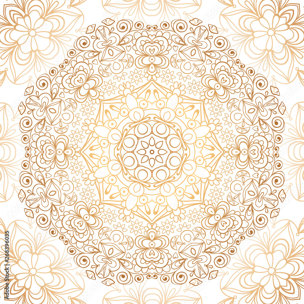 Round gradient hand drawn mandala Round gradient hand drawn mandala