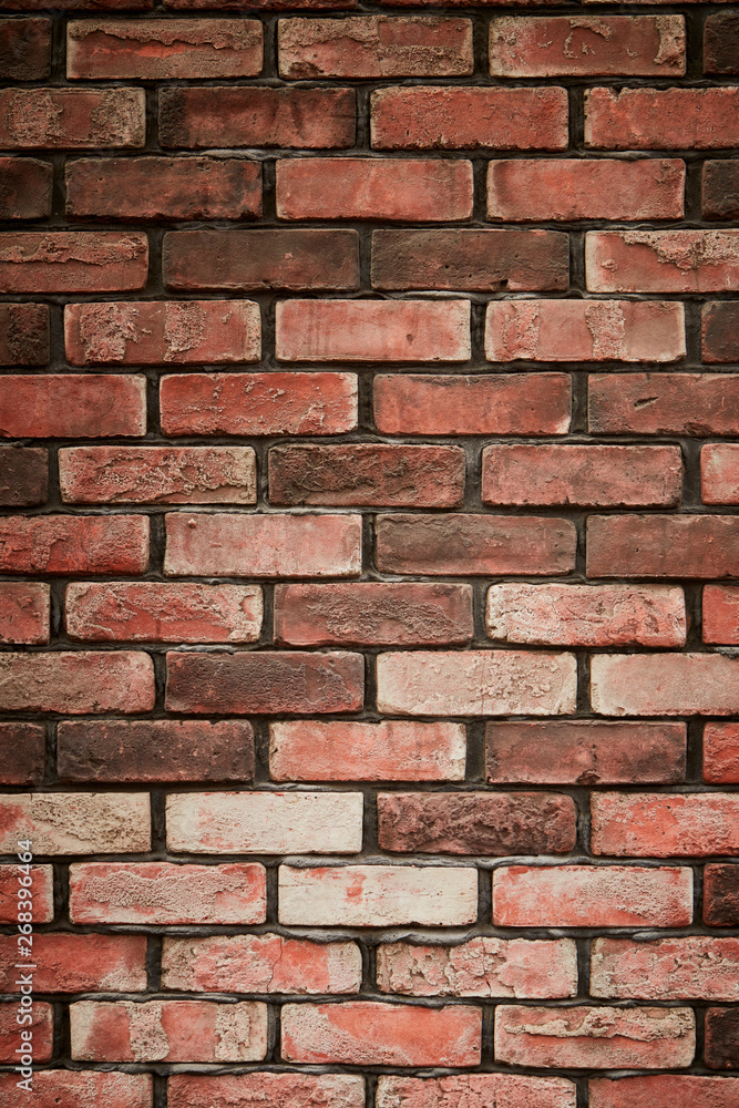 Natural red bricks wall masonry Natural red bricks wall masonry