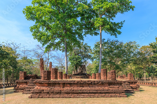 Wat Phra Si Ariyabot temple in Kamphaeng Phet Historical Park, UNESCO World Heritage site photo