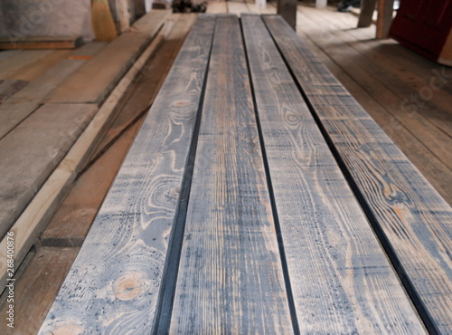 Brushed floor Board for the construction of a frame house © Natali Arkhangelsk