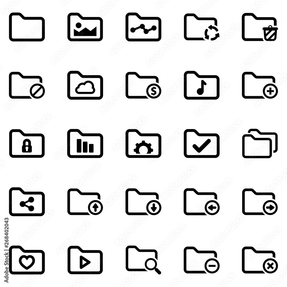 Folder Icon Set (Black Series)