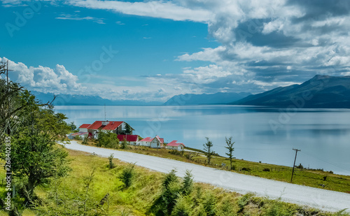 Fagnano Lake in Tolhuin, Tierra del Fuego, Patagonia