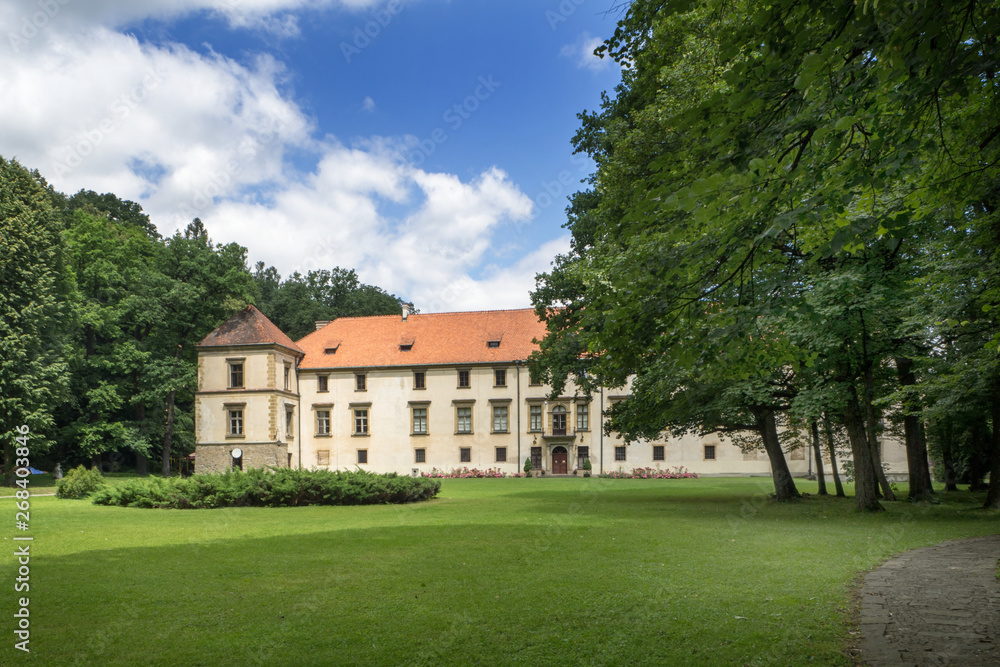 Castle in Sucha Beskidzka, Suski Castle, It is often called the Little Wawel because of the similarity to the Krakow royal castle. Currently, the seat of the Municipal Museum of Sucha Beskidzka. Castle in Sucha Beskidzka, Suski Castle, It is often called the Little Wawel because of the similarity to the Krakow royal castle. Currently, the seat of the Municipal Museum of Sucha Beskidzka.