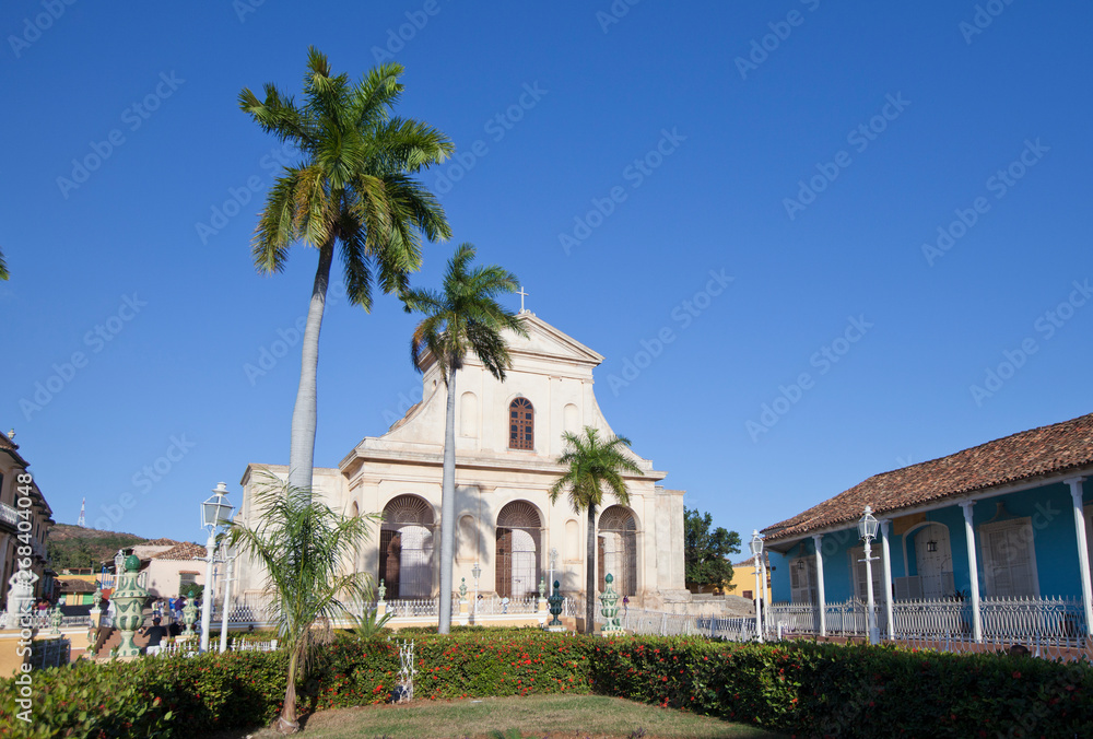 church on Plaza Mayor in Trinidad, Cuba