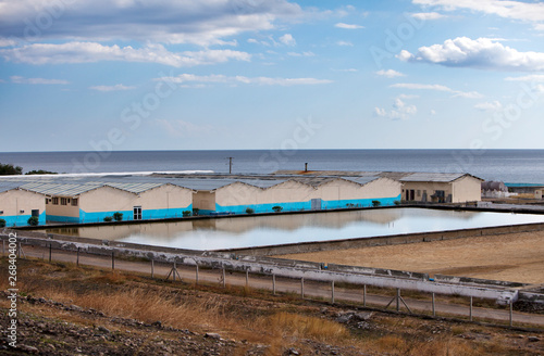 tanks for growing shrimp on the coast. Cuba © Konstantin Kulikov