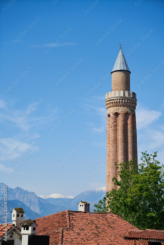 a minaret with sky from Turkey