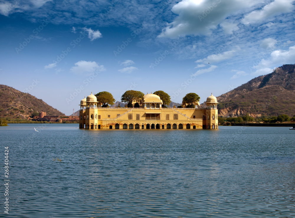 India. Jaipur. Water palace- Jal Mahal..