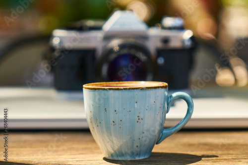 Dark Turkish coffee on the table