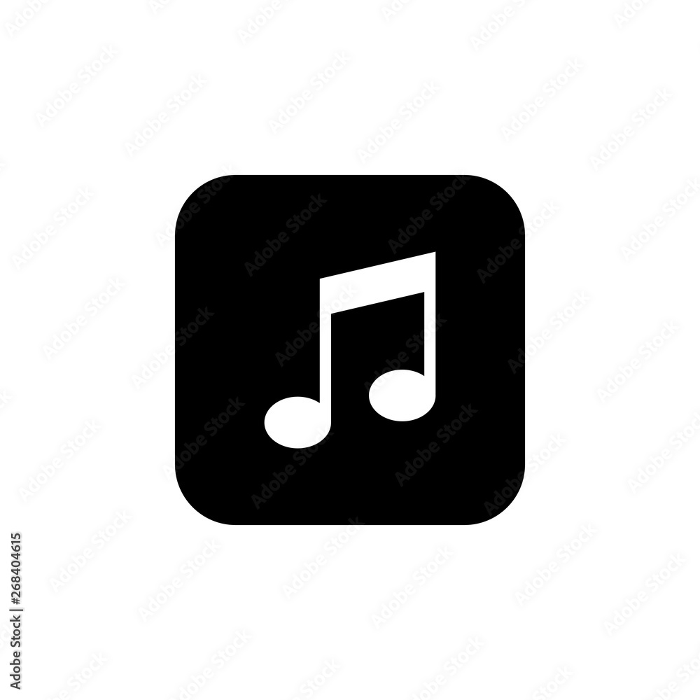 Music icon vector, Melody, song, note, sound, audio sign Isolated. Music icon vector, Melody, song, note, sound, audio sign Isolated.