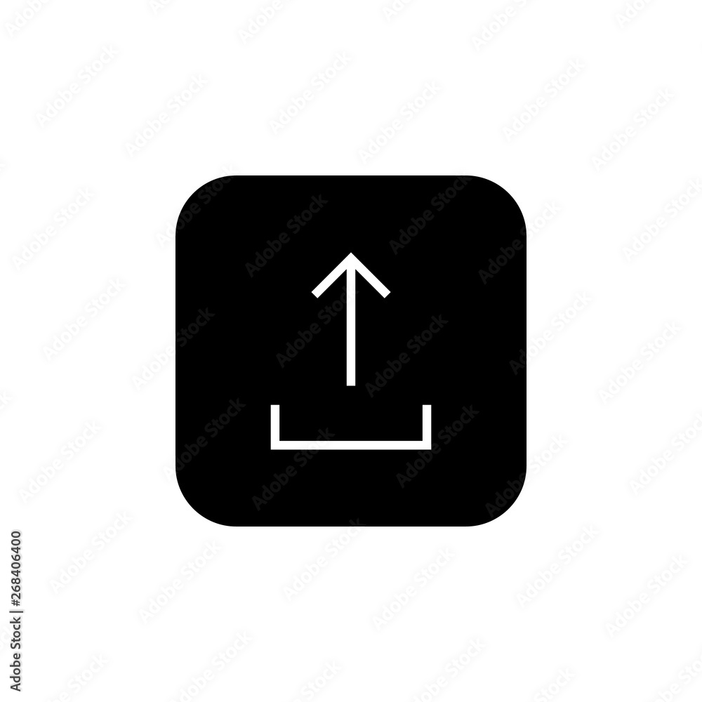 Upload icon vector. Upload sign icon. Upload button. Load symbol. Upload icon vector. Upload sign icon. Upload button. Load symbol.