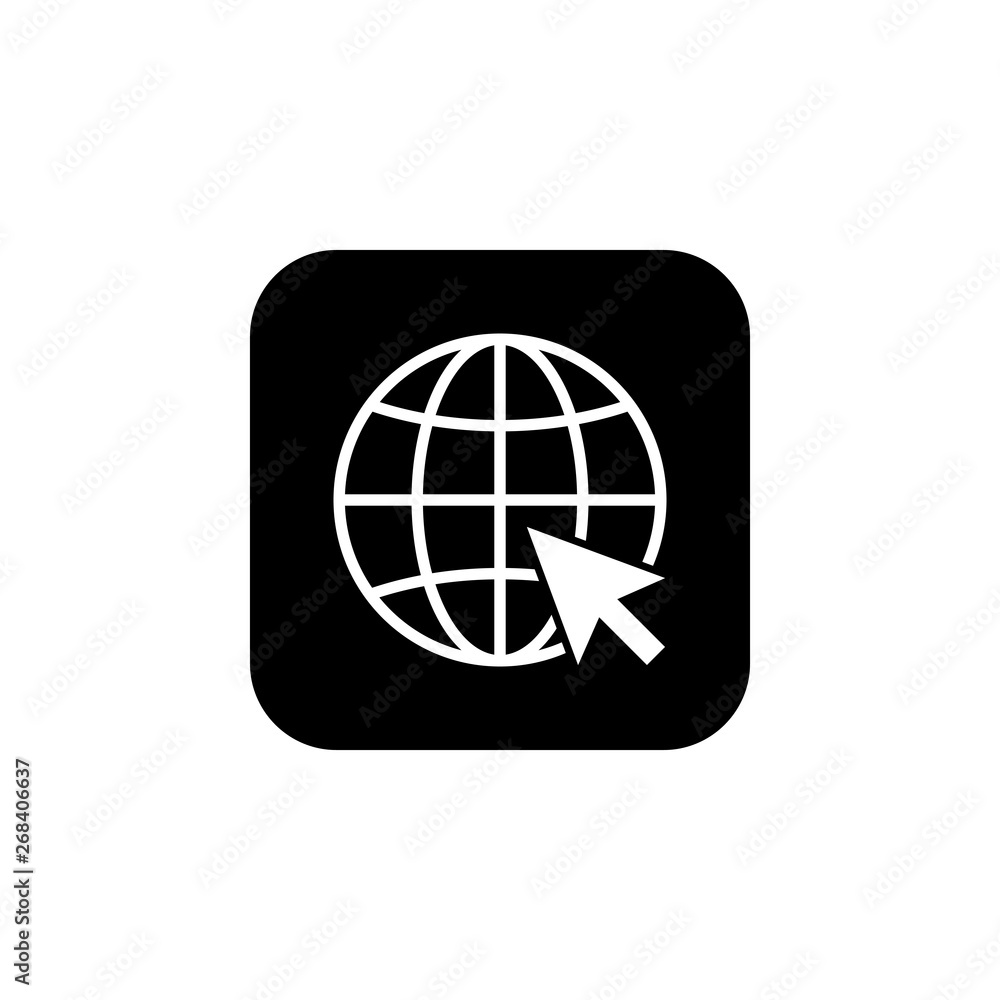 Web icon vector. Web icon page symbol for your web design. Internet world vector Web icon vector. Web icon page symbol for your web design. Internet world vector
