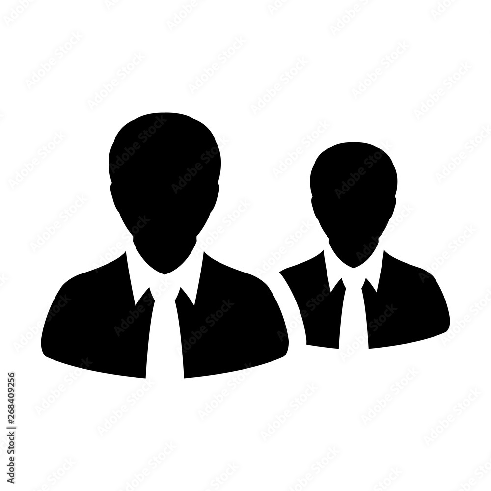 Business person icon vector male group of persons symbol avatar for business management team in flat color glyph pictogram illustration Business person icon vector male group of persons symbol avatar for business management team in flat color glyph pictogram illustration